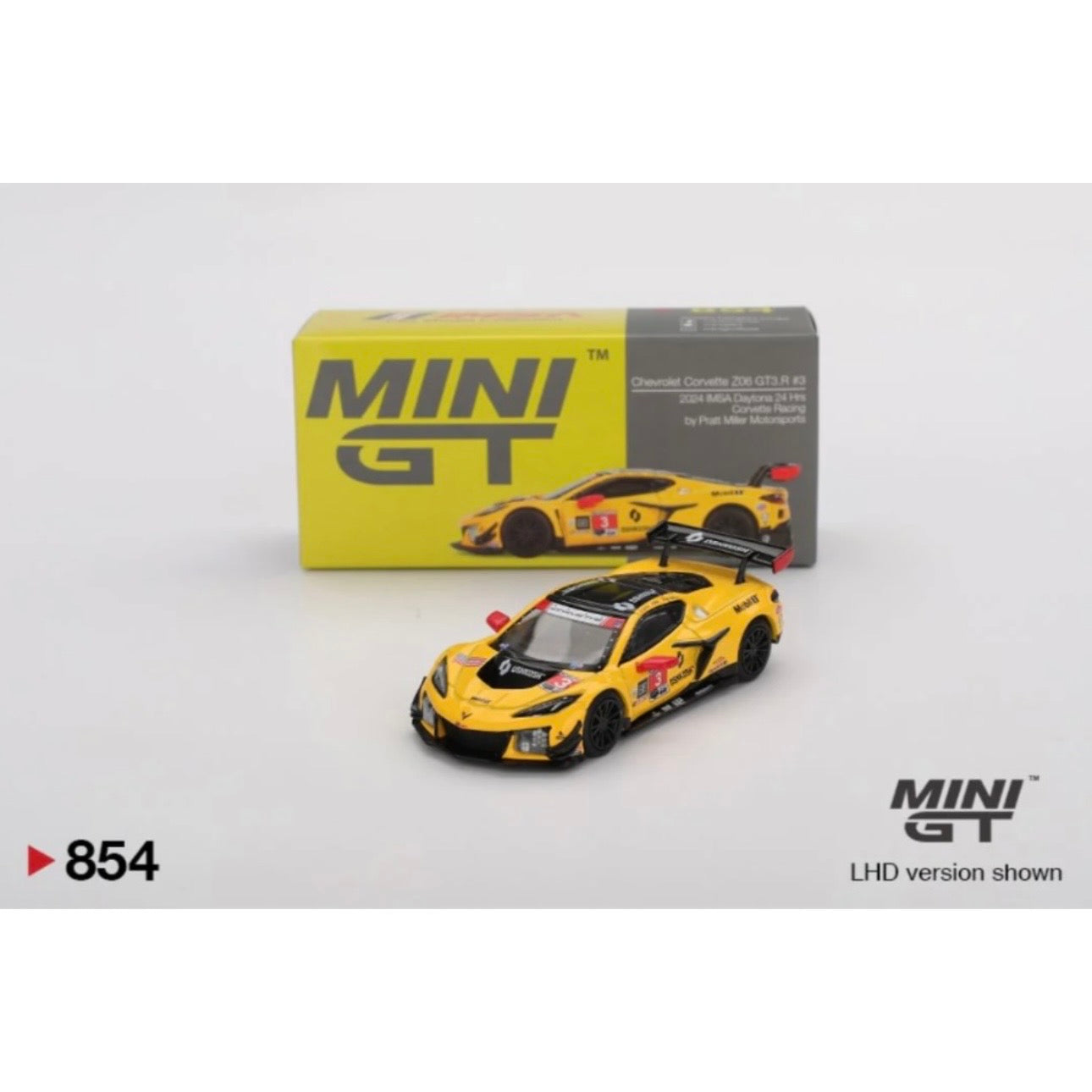 MINI GT - Chevrolet Corvette Z06 GT3 R #3 - Corvette Racing by Pratt Miller Motorsports - 2024 IMSA Daytona 24 Hrs #854