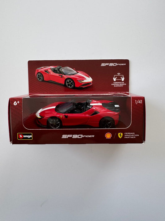 Burago - Shell Merchandising - Ferrari SF90 Spider [controle remoto]