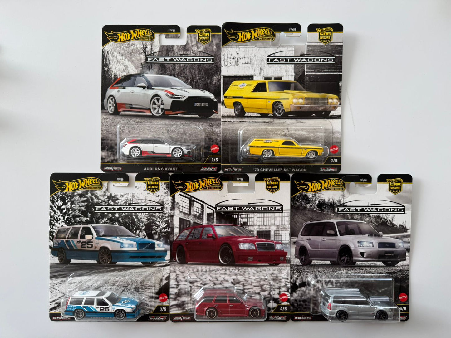 Hot Wheels - Premium - Fast Wagons Completo [Kit com 5 itens]